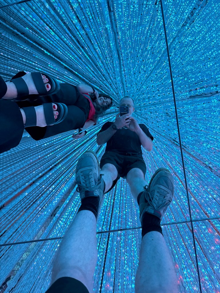 A couple at teamLab Borderless Tokyo