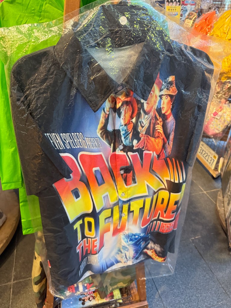 A collared Back to The Future 3 shirt